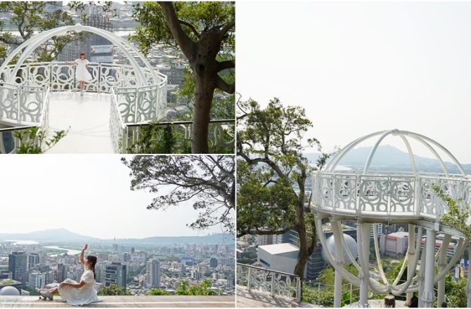 劍潭山步道│台北最仙氣觀景台，眺望台北101城市街景，白色鏤空巨球「北眼平台」、無邊際視角「微風平台」、看飛機「老地方 」，還採了一顆小百岳。