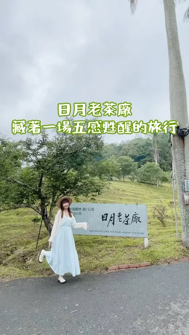 從茶園到茶席，品一段靜靜流動的日月潭時光。

在日月潭畔，有一座靜靜運轉60年的老茶廠，入園即被茶園環繞，這裡，是《茶金》的拍攝地，也是時間緩慢流動的地方。

這次我參加一場 VIP 沈浸式導覽，從挑選一條領巾開始，走進茶園，與自然對話，啟動一場五感旅行。

在歷史建築裡聆聽茶葉的生命故事，在機具間感受製茶的流程，這裡的窗與風的流動呼應，雖然沒有空調，但這裡的風吹來的舒爽，卻比冷氣還舒服。
在茶席間，品味時間留下的茶香。動手製作茶葉枕，體驗茶的日常形狀，最後在午後，靜靜享用一份茶點，與味蕾對話，也與自己靠近。

感謝日月老茶廠給予我這一段美好的茶之旅程，從茶園到手作，都是滿滿感動的時光。

VIP導覽活動需與「日月老茶廠」預約

📍日月老茶廠 @sunmoon_tea_ 

#日月潭 
#日月潭景點 
#日月老茶廠